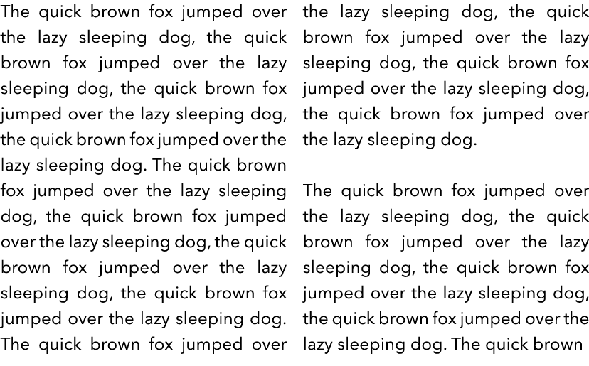 The quick brown fox jumped over the lazy sleeping dog, the quick brown fox jumped over the lazy sleeping dog, the qui   