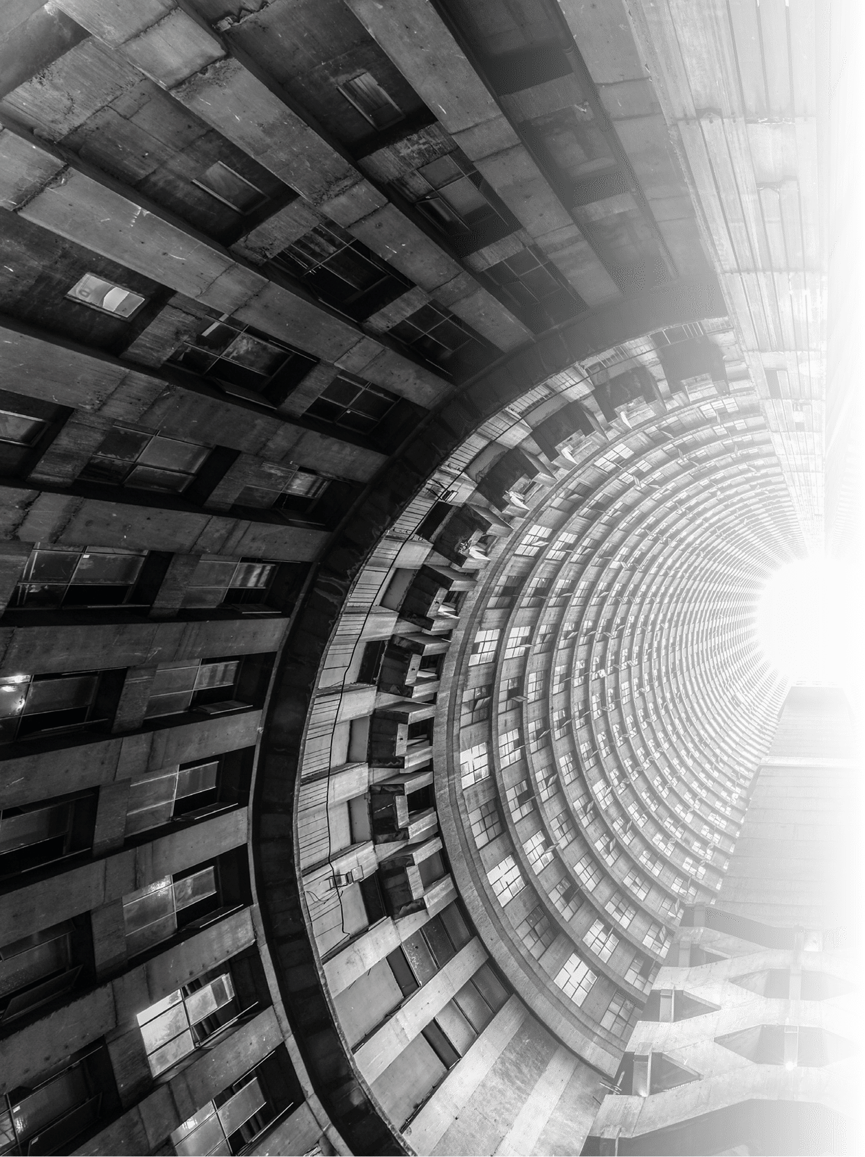 Ponte City Building interior cylinder  Ponte City is a famous skyscraper in the Hillbrow neighbourhood of Johannesburg 