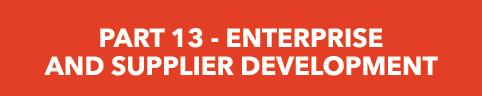 PART 13 ENTERPRISE AND SUPPLIER DEVELOPMENT