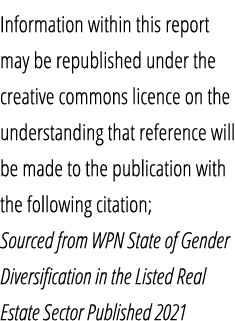 Information within this report may be republished under the creative commons licence on the understanding that refere   