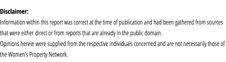 Disclaimer: Information within this report was correct at the time of publication and had been gathered from sources    